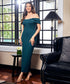 Bodycon Deep Neck Sleeve Detailed Dress